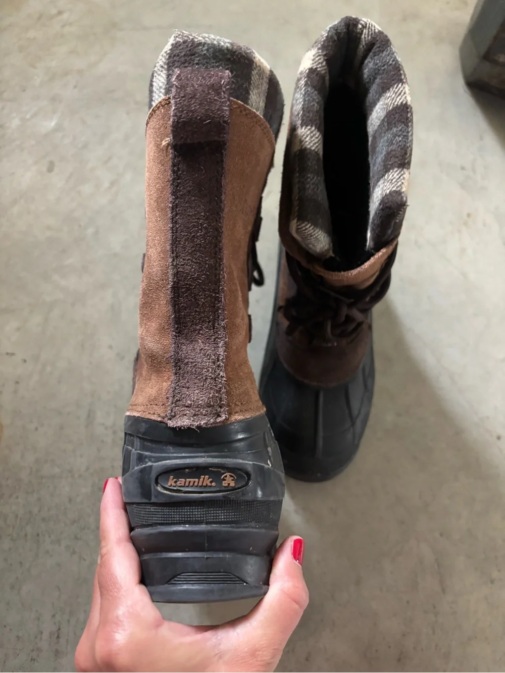 Kamik Brown and Black womens Winter Snow Boots